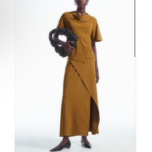 Cos Jersey Faux Wrap Maxi Skirt - medium